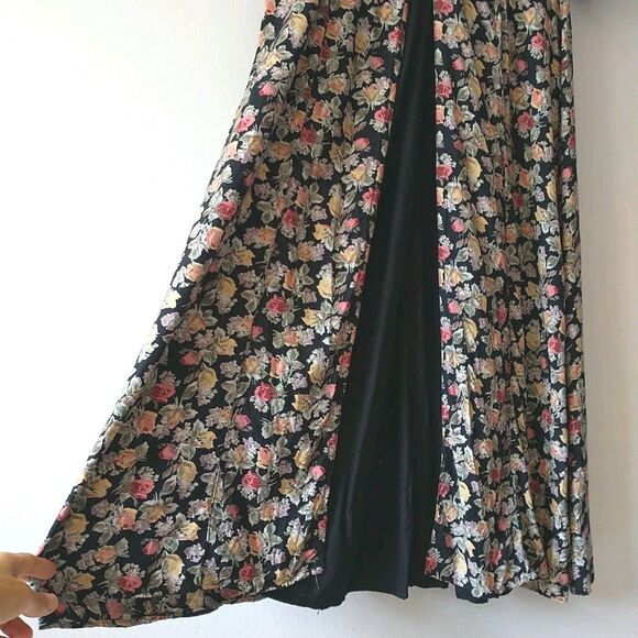 Starina Maxi Dress Womens M Floral Scoop Overlay Boho Cottagecore A Line Fairy - Picture 6 of 12